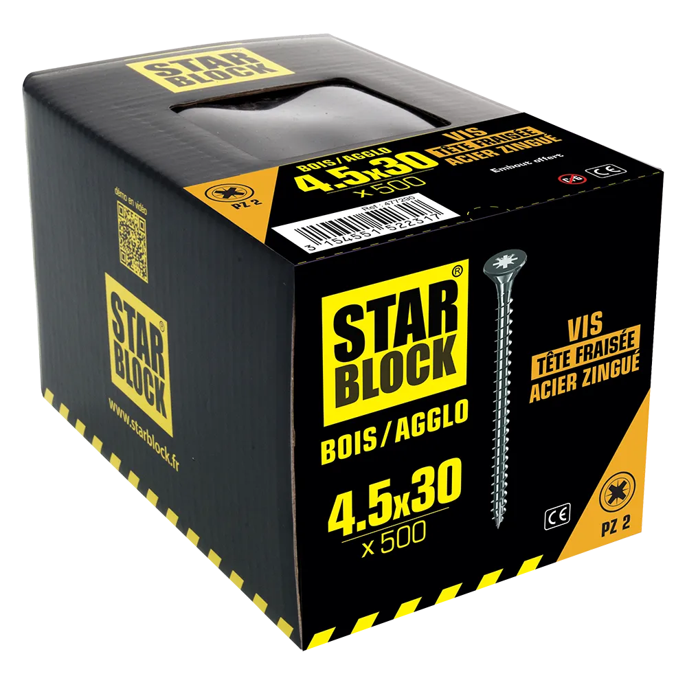 packaging-3154551522317-vis-boisagglo-pz-4-5×30-tete-fraisee-pz-acier-zingue-starblock