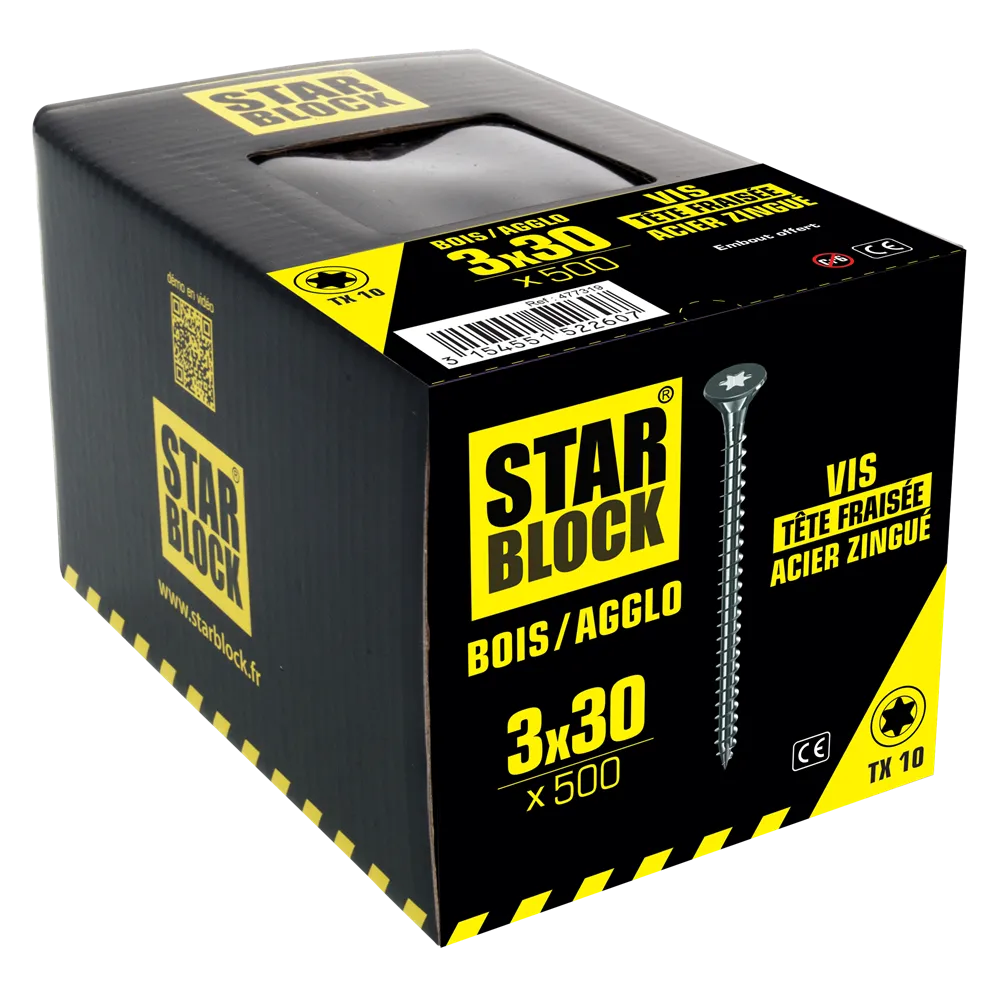 packaging-3154551522607-vis-boisagglo-tx-3×30-tete-fraisee-tx-acier-zingue-starblock