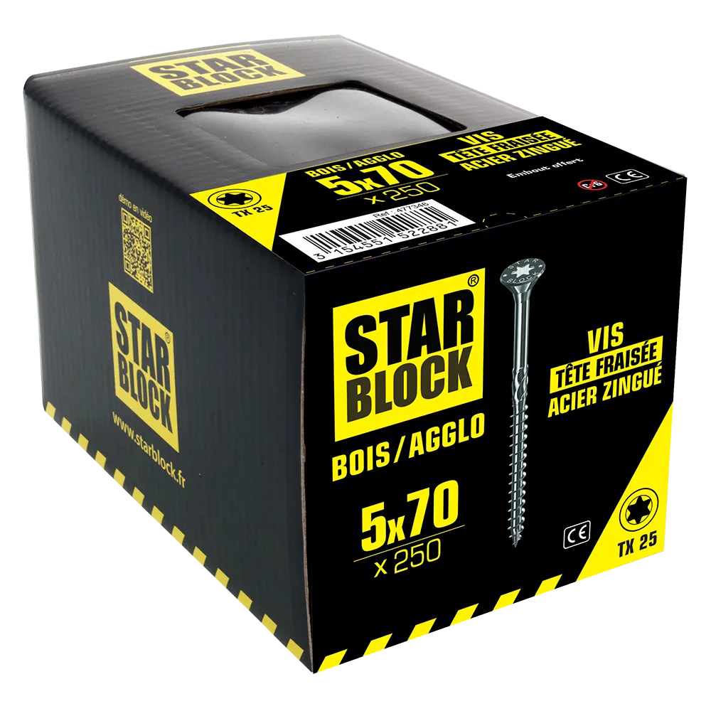 packaging-3154551522881-vis-boisagglo-tx-5×70-tete-fraisee-tx-acier-zingue-starblock