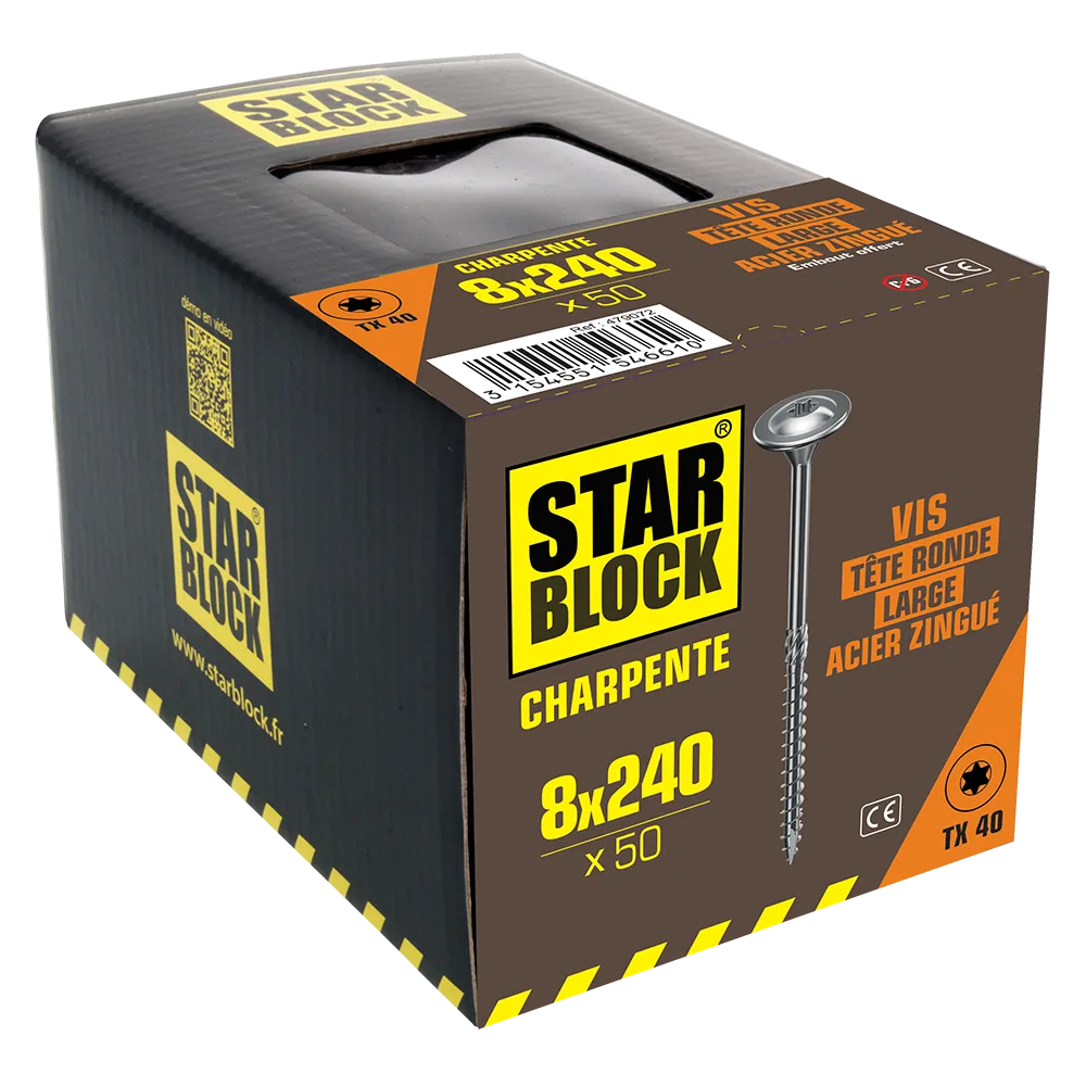 packaging-3154551546610-vis-charpente-trl-8×240-tete-ronde-large-tx-acier-zingue-starblock